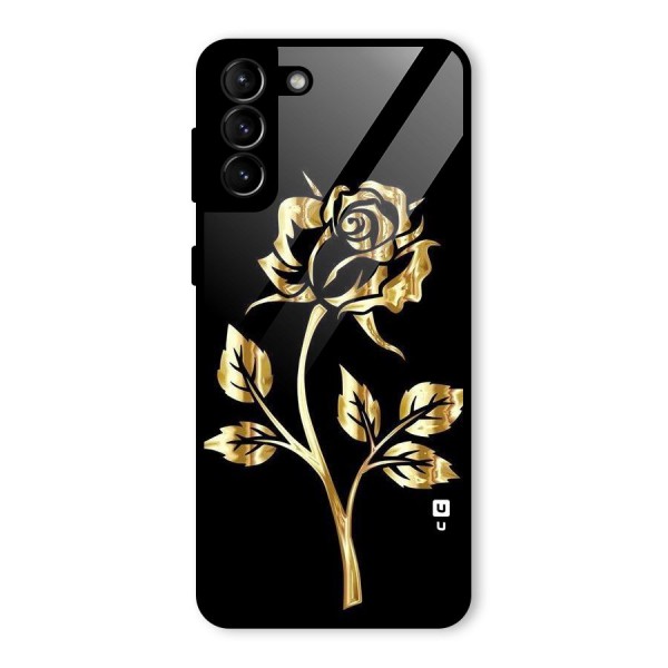 Gold Rose Glass Back Case for Galaxy S21 Plus