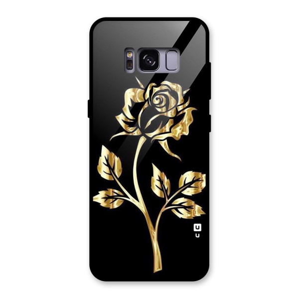 Gold Rose Glass Back Case for Galaxy S8