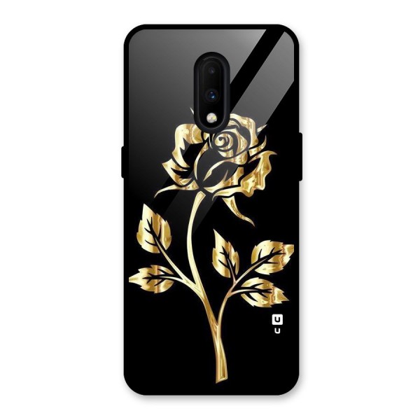 Gold Rose Glass Back Case for OnePlus 7