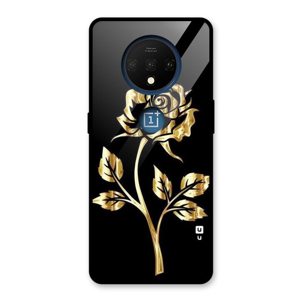 Gold Rose Glass Back Case for OnePlus 7T