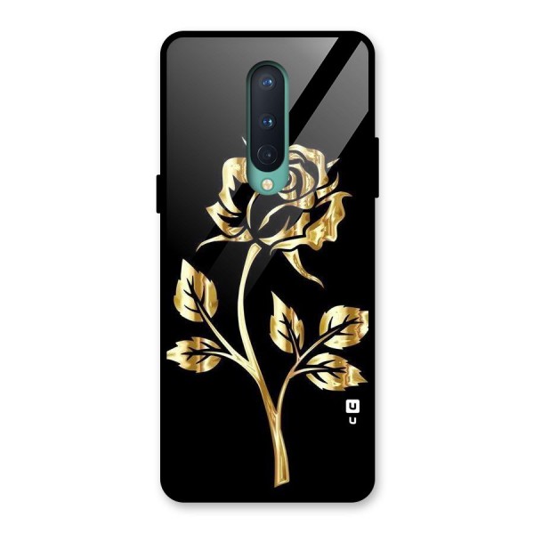 Gold Rose Glass Back Case for OnePlus 8