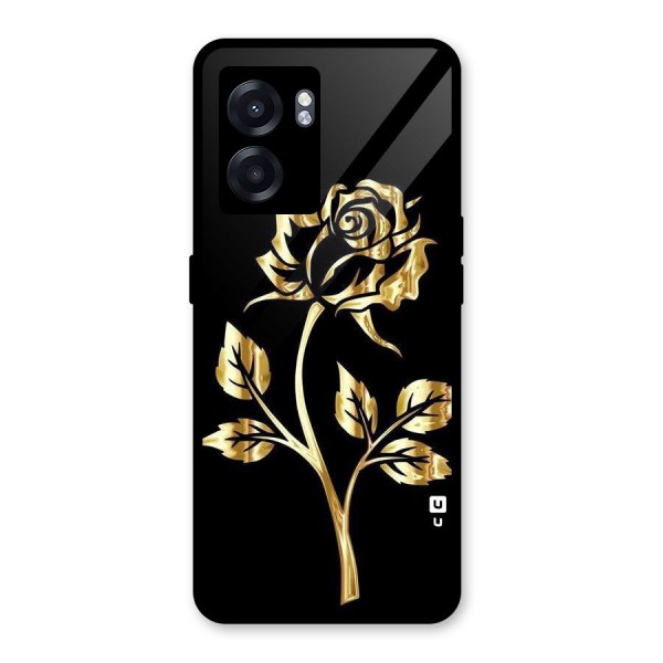 Gold Rose Glass Back Case for Oppo K10 (5G)