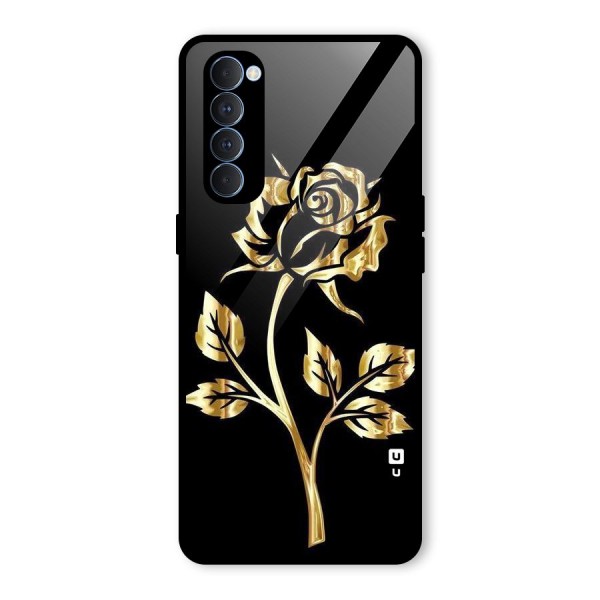 Gold Rose Glass Back Case for Oppo Reno4 Pro