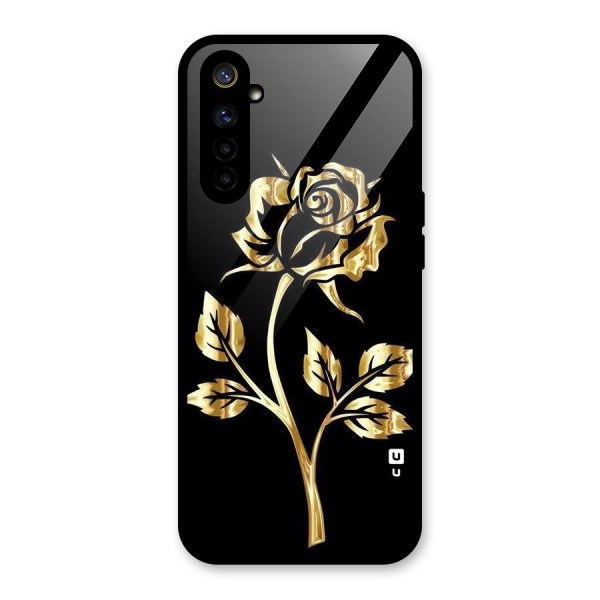 Gold Rose Glass Back Case for Realme 6