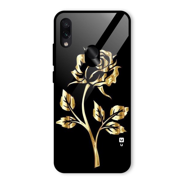 Gold Rose Glass Back Case for Redmi Note 7