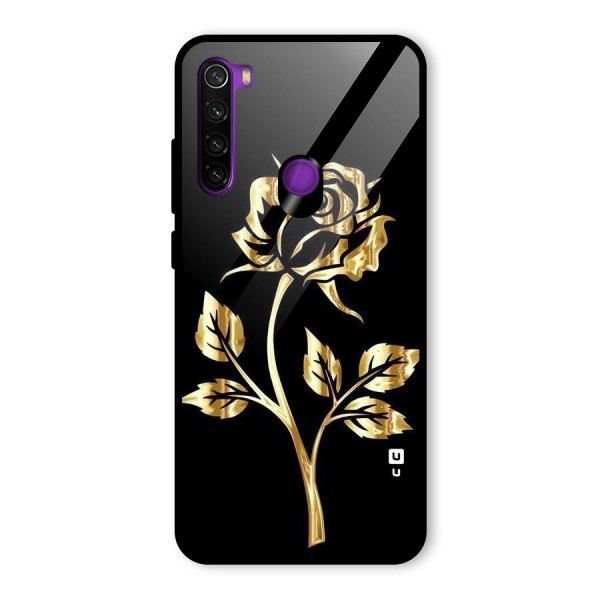 Gold Rose Glass Back Case for Redmi Note 8