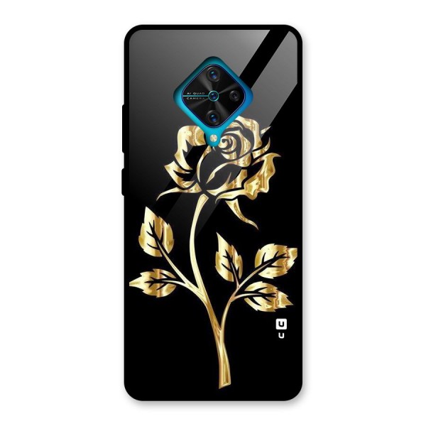 Gold Rose Glass Back Case for Vivo S1 Pro