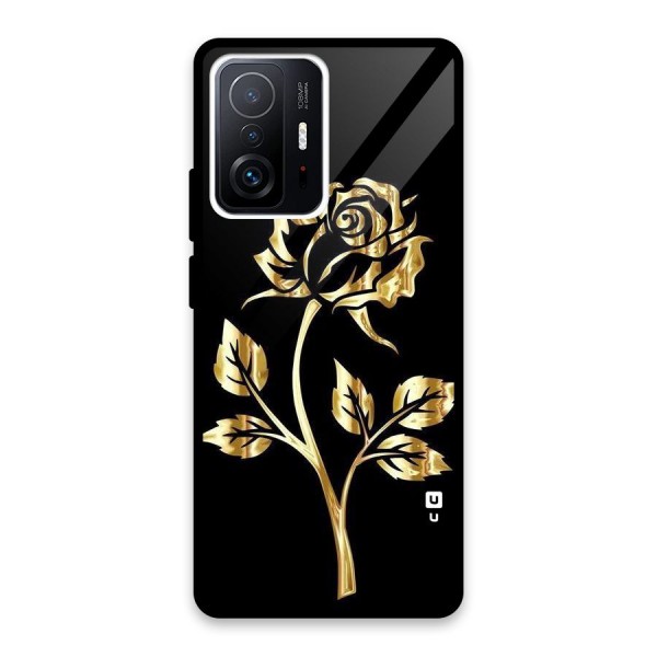 Gold Rose Glass Back Case for Xiaomi 11T Pro