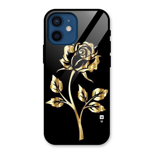 Gold Rose Glass Back Case for iPhone 12 Mini