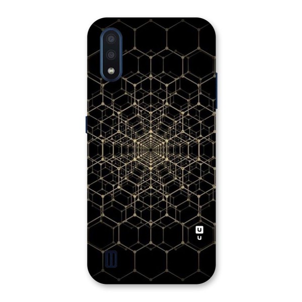 Gold Web Back Case for Galaxy M01