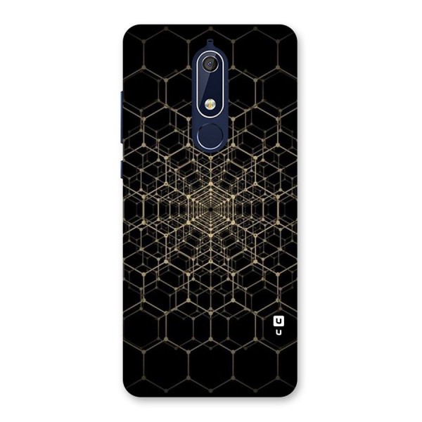 Gold Web Back Case for Nokia 5.1