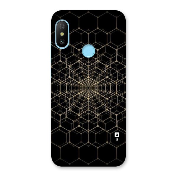 Gold Web Back Case for Redmi 6 Pro