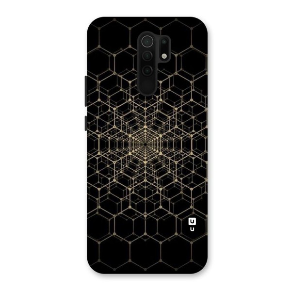 Gold Web Back Case for Redmi 9 Prime