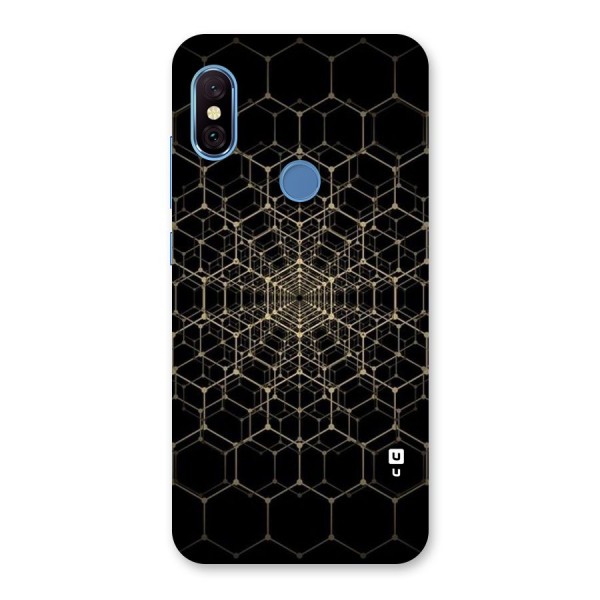 Gold Web Back Case for Redmi Note 6 Pro