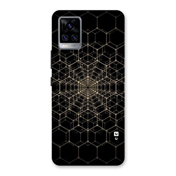 Gold Web Back Case for Vivo V20 Pro