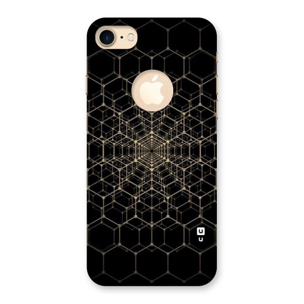 Gold Web Back Case for iPhone 8 Logo Cut