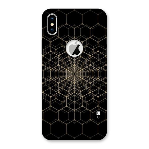 Gold Web Back Case for iPhone XS Logo Cut