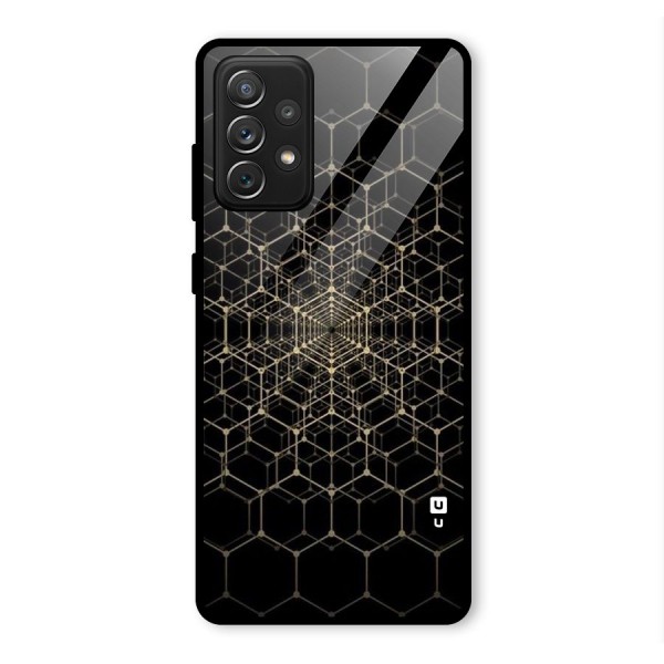 Gold Web Glass Back Case for Galaxy A72