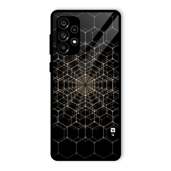 Gold Web Glass Back Case for Galaxy A73 5G