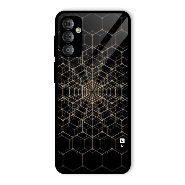 Gold Web Glass Back Case for Galaxy F23