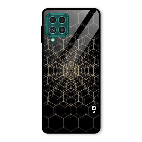 Gold Web Glass Back Case for Galaxy F62