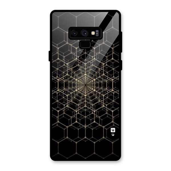 Gold Web Glass Back Case for Galaxy Note 9