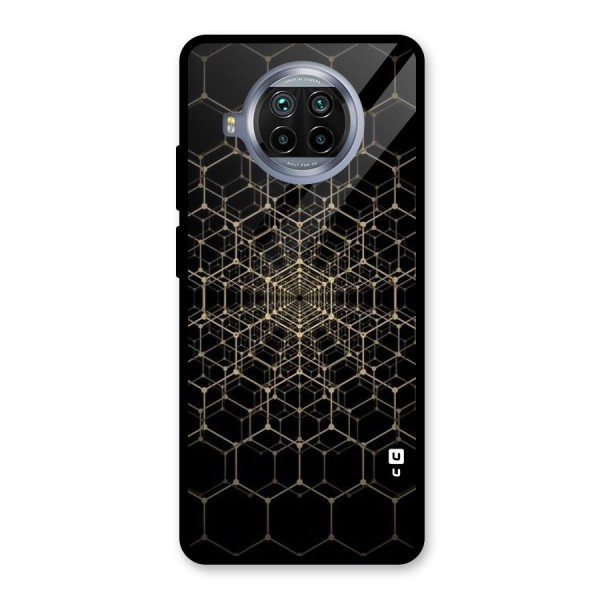 Gold Web Glass Back Case for Mi 10i