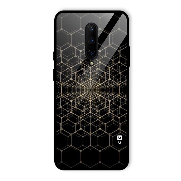 Gold Web Glass Back Case for OnePlus 7 Pro