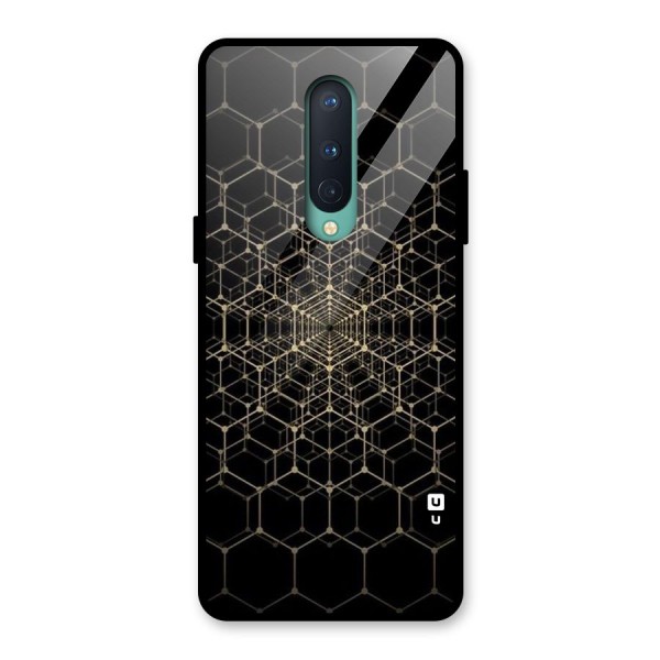 Gold Web Glass Back Case for OnePlus 8