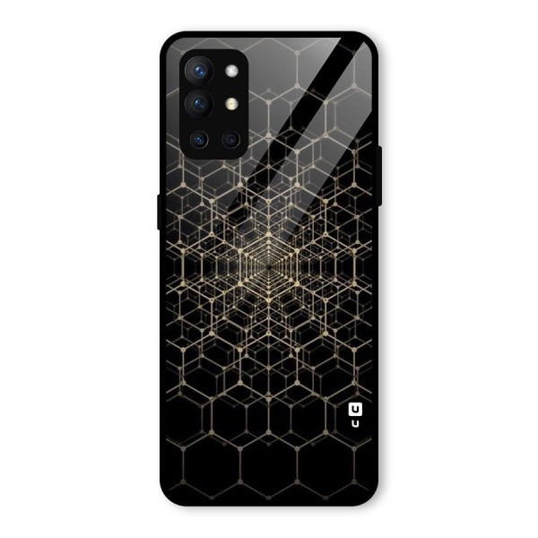 Gold Web Glass Back Case for OnePlus 9R