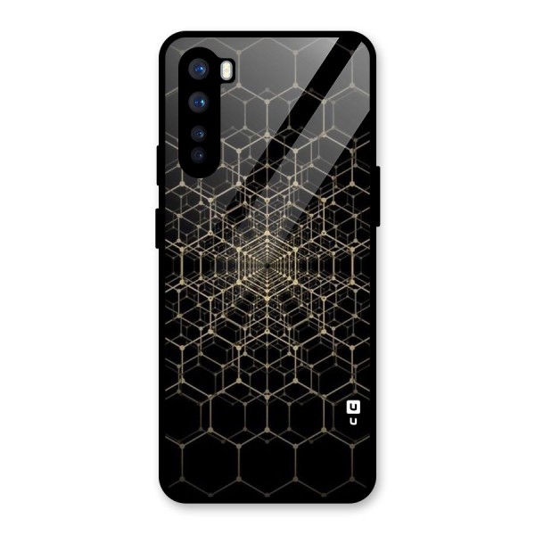 Gold Web Glass Back Case for OnePlus Nord