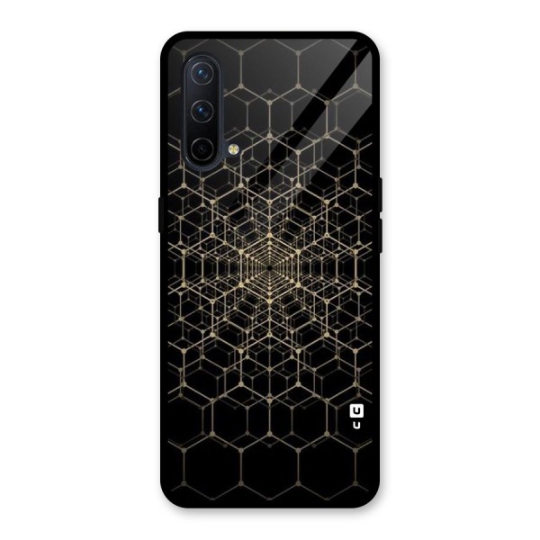 Gold Web Glass Back Case for OnePlus Nord CE 5G