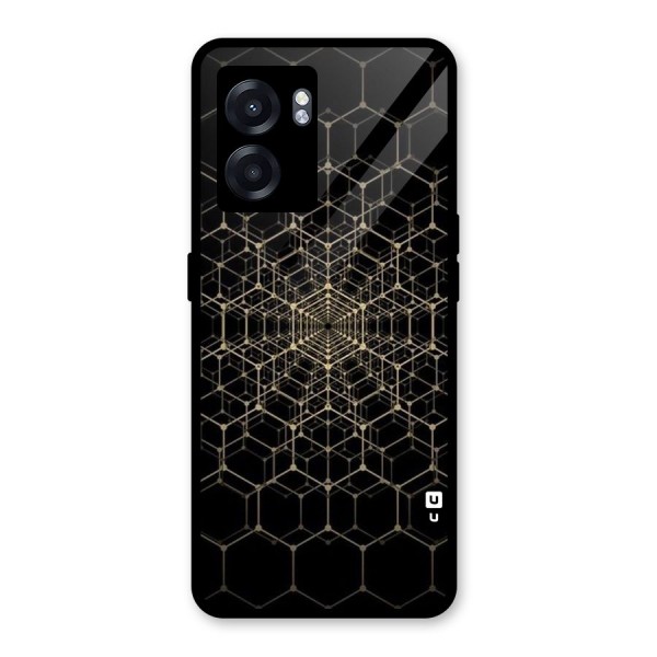 Gold Web Glass Back Case for Oppo K10 (5G)