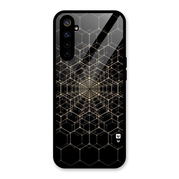 Gold Web Glass Back Case for Realme 6