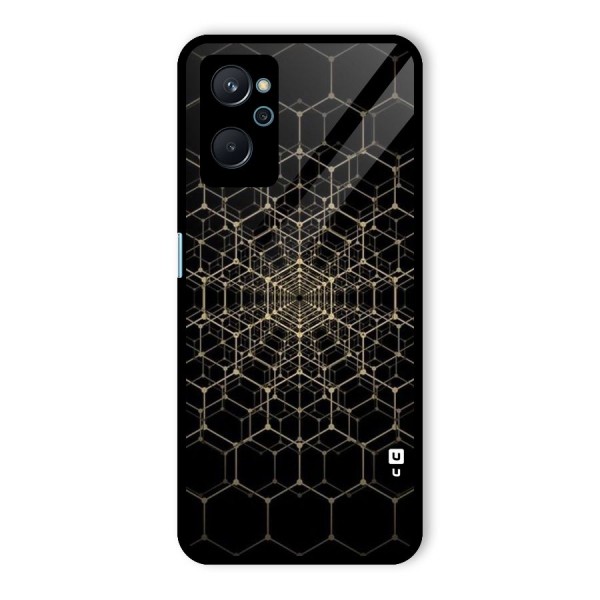 Gold Web Glass Back Case for Realme 9i