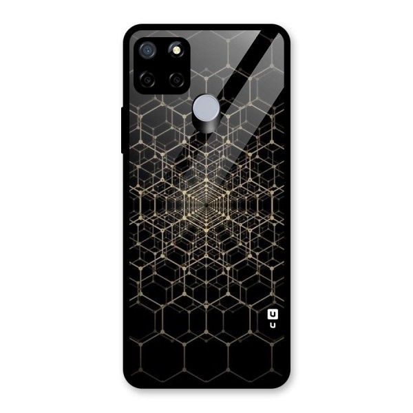 Gold Web Glass Back Case for Realme C12