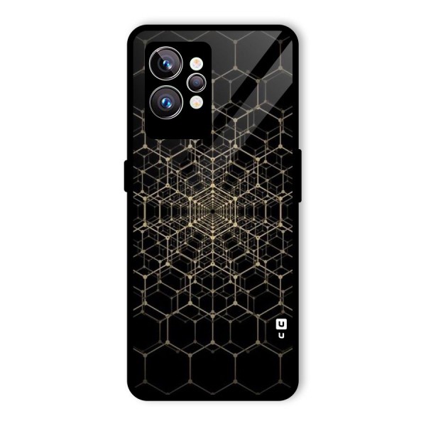 Gold Web Glass Back Case for Realme GT2 Pro