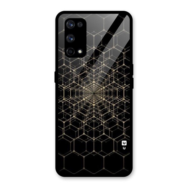 Gold Web Glass Back Case for Realme X7 Pro