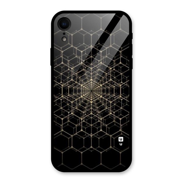 Gold Web Glass Back Case for XR