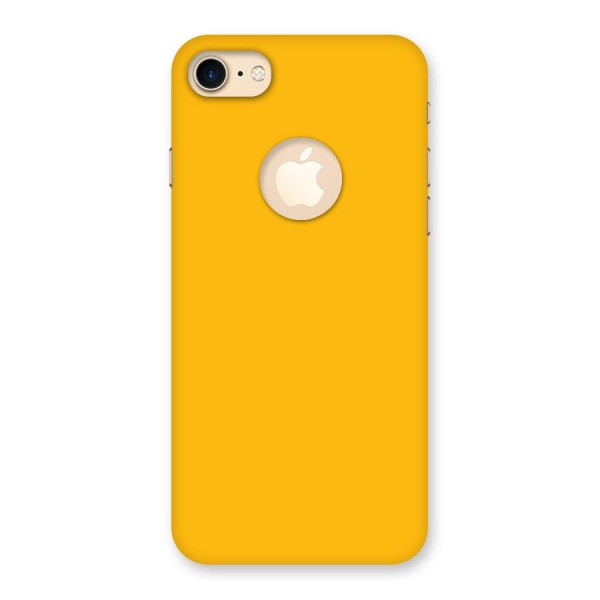 Gold Yellow Back Case for iPhone 8 Logo Cut