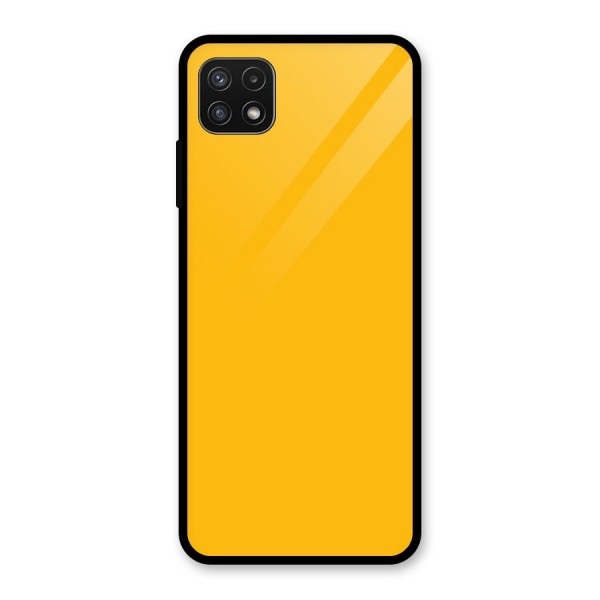 Gold Yellow Glass Back Case for Galaxy A22 5G