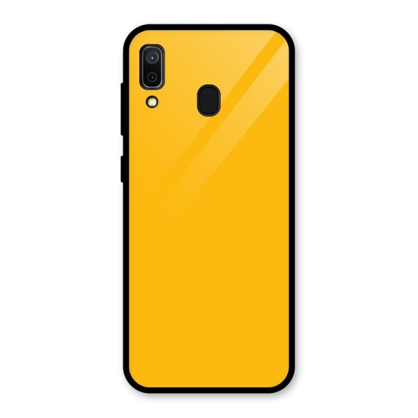 Gold Yellow Glass Back Case for Galaxy A30