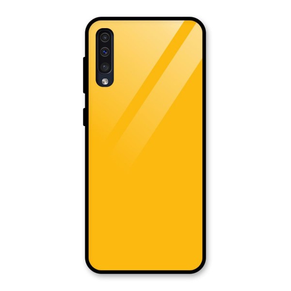 Gold Yellow Glass Back Case for Galaxy A50s