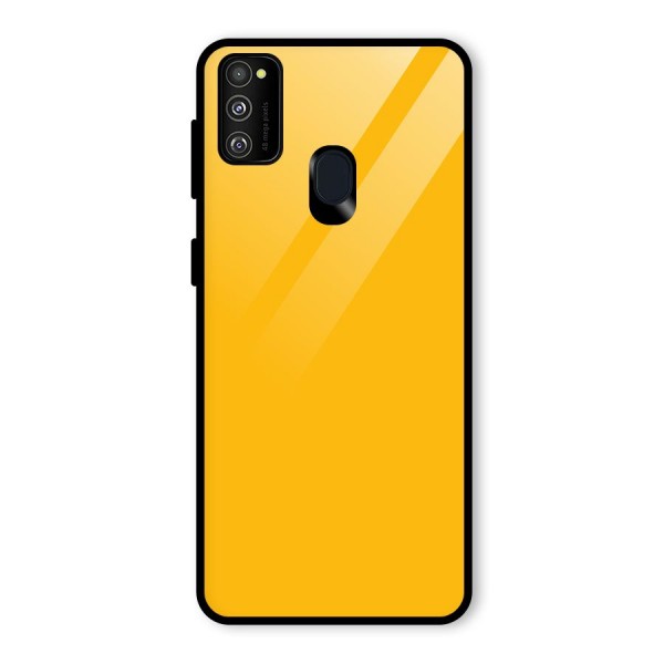 Gold Yellow Glass Back Case for Galaxy M21