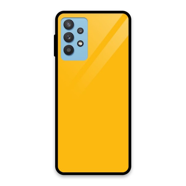 Gold Yellow Glass Back Case for Galaxy M32 5G