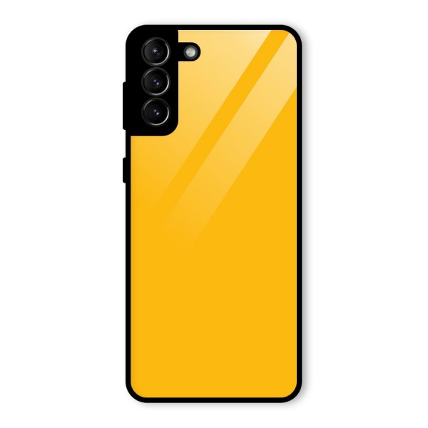 Gold Yellow Glass Back Case for Galaxy S21 Plus