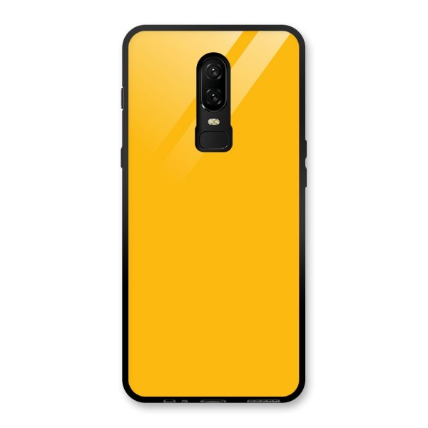 Gold Yellow Glass Back Case for OnePlus 6