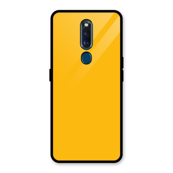 Gold Yellow Glass Back Case for Oppo F11 Pro