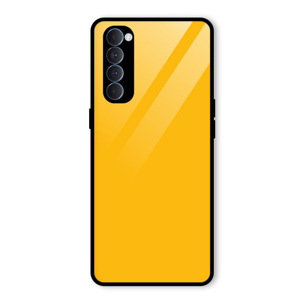 Gold Yellow Glass Back Case for Oppo Reno4 Pro