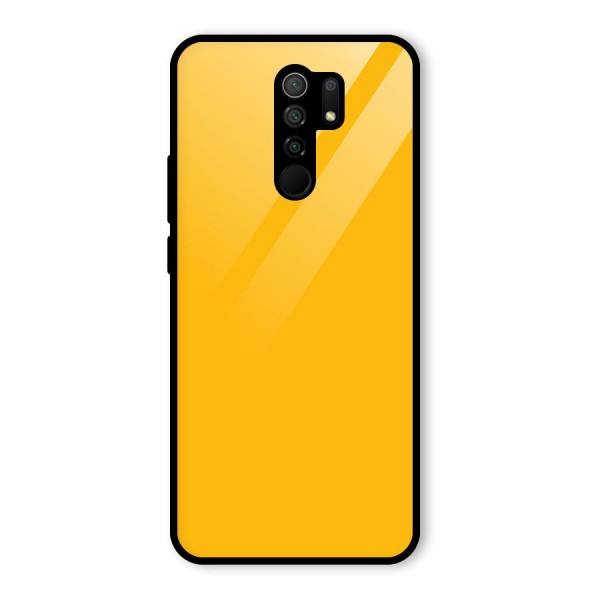 Gold Yellow Glass Back Case for Redmi 9 Prime